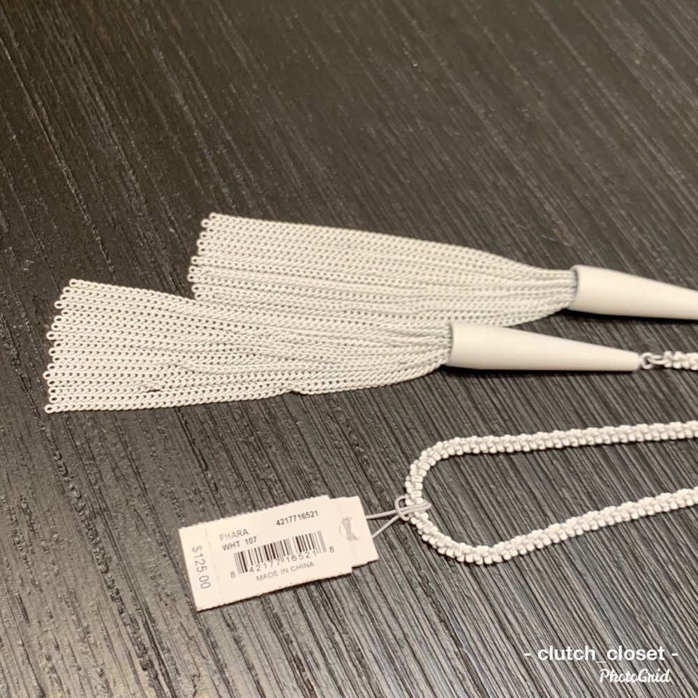 KENDRA SCOTT Phara Lariat WHITE Matte Necklace - Picture 6 of 8